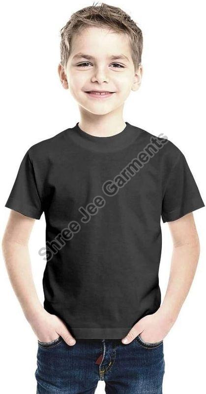 Boys Round Neck T- Shirt, Size : 01 to 10 Year