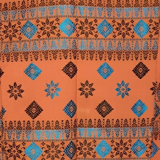 Orange Mekhela Chador