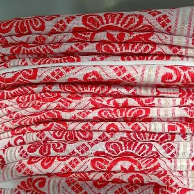 Red Printed Cotton Gamusa