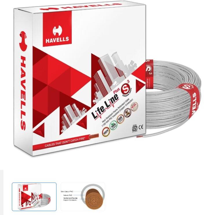 Havelles Copper Havells Wires, Size : 90 M
