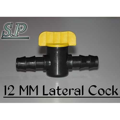 Black Plastic Plain 12mm Lateral Cock, For Flow Control, Industrial, Packaging Type : Packet