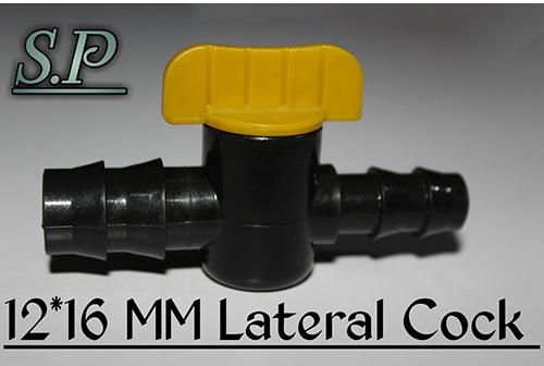 Black Plastic Plain 12x16mm Lateral Cock, For Flow Control, Industrial, Packaging Type : Packet