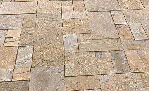 Light Brown Slab Polished Plain Multicolor Sandstone, for Flooring, Size : 60 X 29 Cm