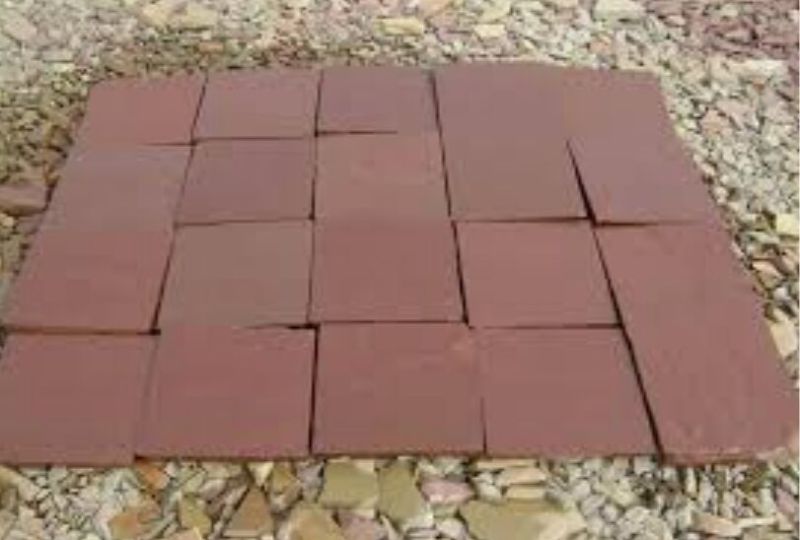 Slab Square Red Mandana Stone, for Flooring