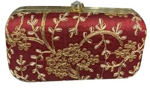 Red Nylon Ladies Clutch Wallet, Occasion : Party
