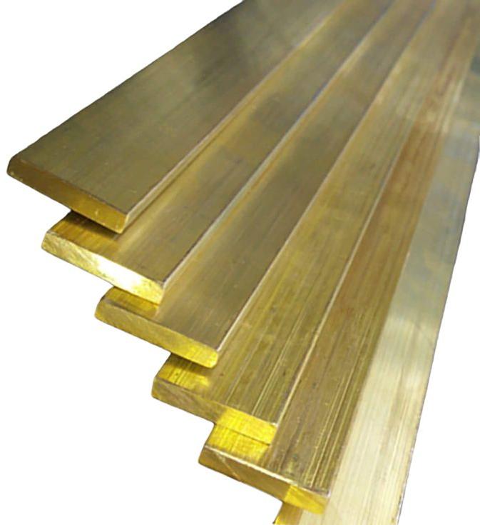 Golden Rectangular Brass Flat Bar, for Construction, Industrial, Length : 4000-5000mm, 3000-4000mm
