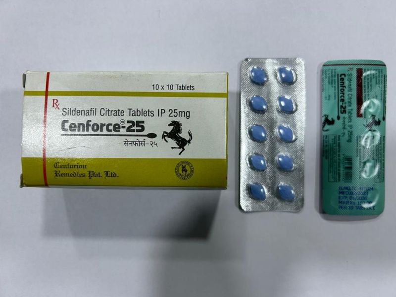 Cenforce 25mg Tablets, for Erectile Dysfunction, Packaging Type : Blister