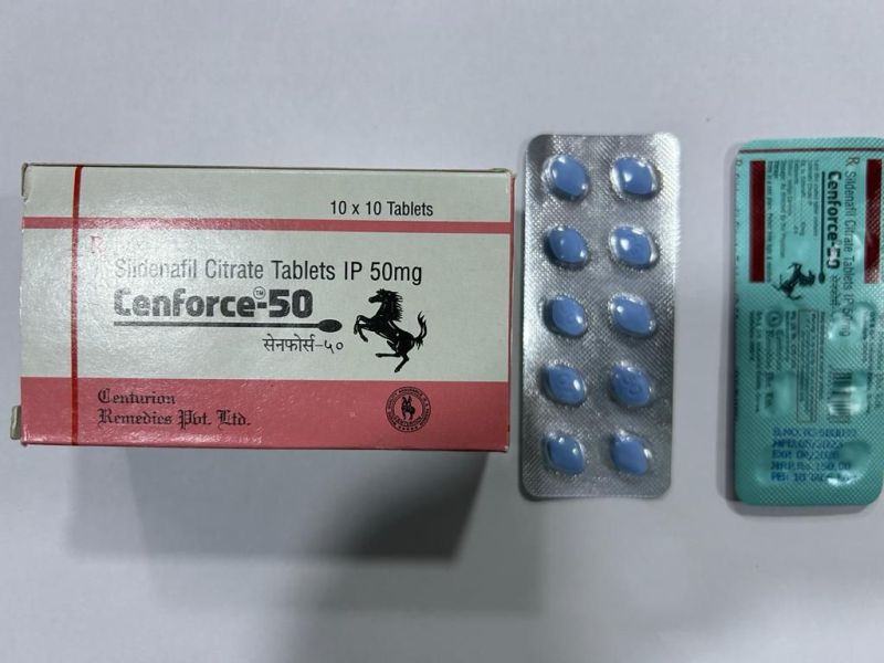 Cenforce 50mg Tablets, for Erectile Dysfunction, Packaging Type : Blister