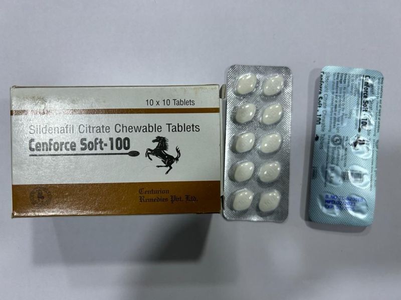 Cenforce Soft Chewable Tablets, for Erectile Dysfunction, Packaging Type : Blister