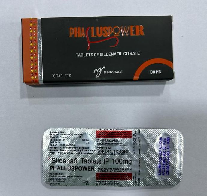Phallus Power 100mg Tablets, for Erectile Dysfunction, Medicine Type : Allopathic