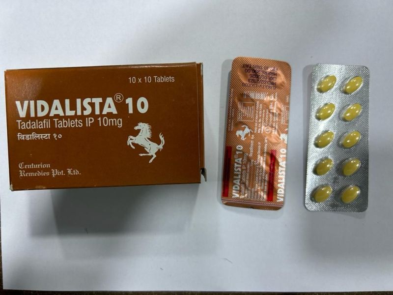 Vidalista 10mg Tablets, for Erectile Dysfunction, Packaging Type : Blister