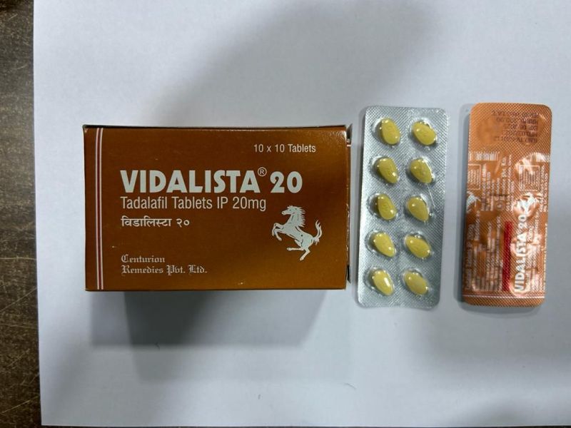 Vidalista 20mg Tablets, for Erectile Dysfunction, Packaging Type : Blister