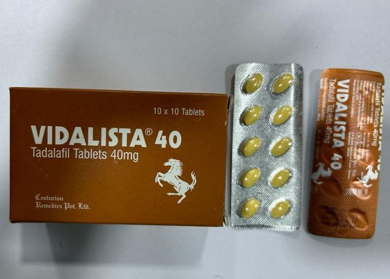 Vidalista 40mg Tablets, for Erectile Dysfunction, Packaging Type : Blister