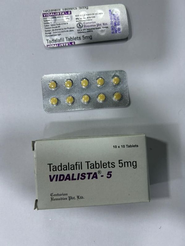 Vidalista 5mg Tablets, for Erectile Dysfunction, Packaging Type : Blister