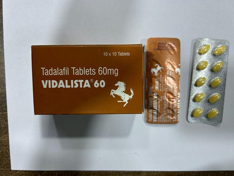 Vidalista 60mg Tablets, for Erectile Dysfunction, Packaging Type : Blister