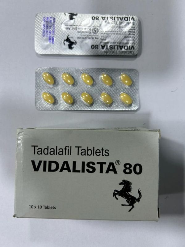 Vidalista 80mg Tablets, for Erectile Dysfunction, Packaging Type : Blister