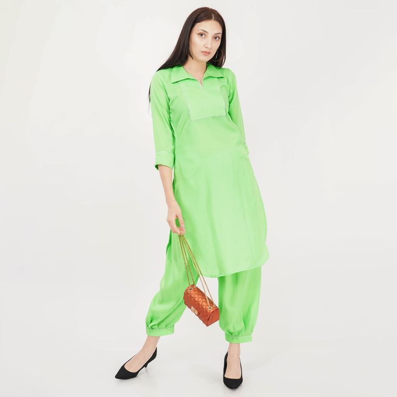 Ladies Green Harem Salwar Kurti Set