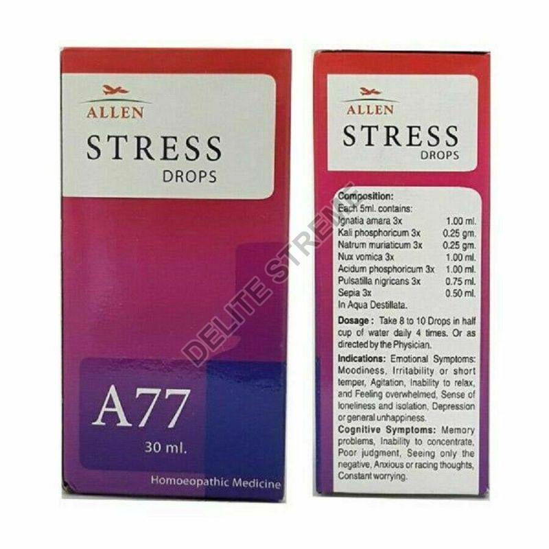 Allen A77 Stress Drops, Packaging Size : 30ml