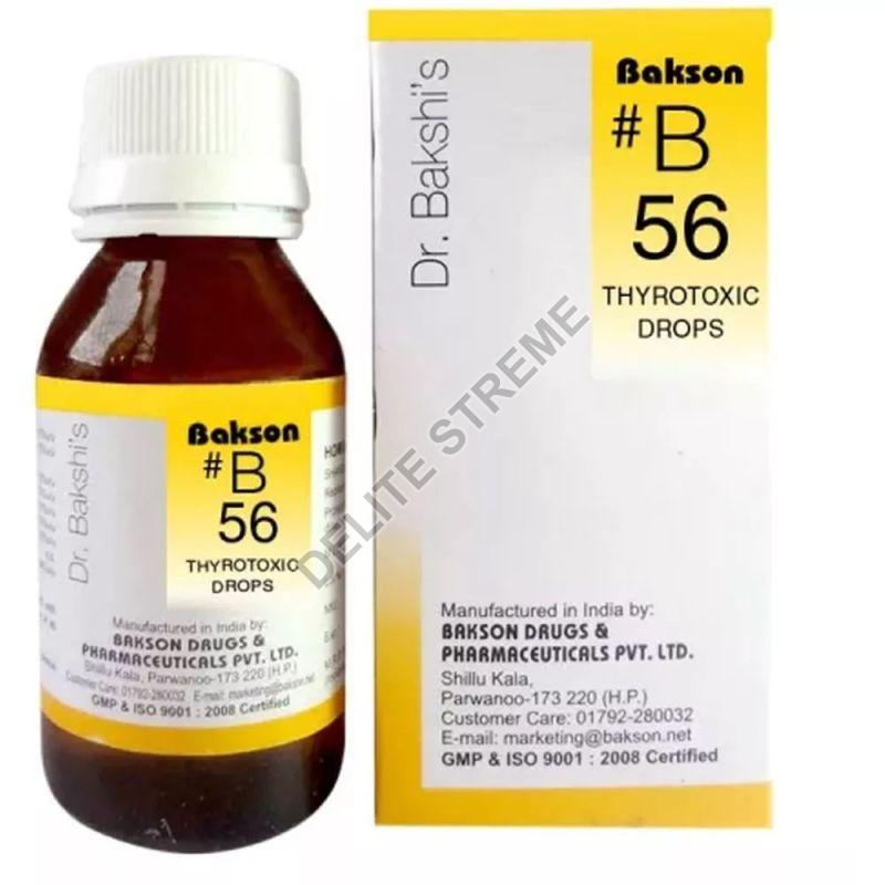 Bakson B56 Thyrotoxic Drops, Packaging Size : 30ml