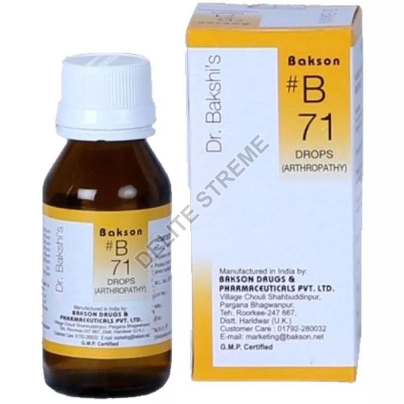 Bakson B71 Arthropathy Drops, Packaging Size : 30ml