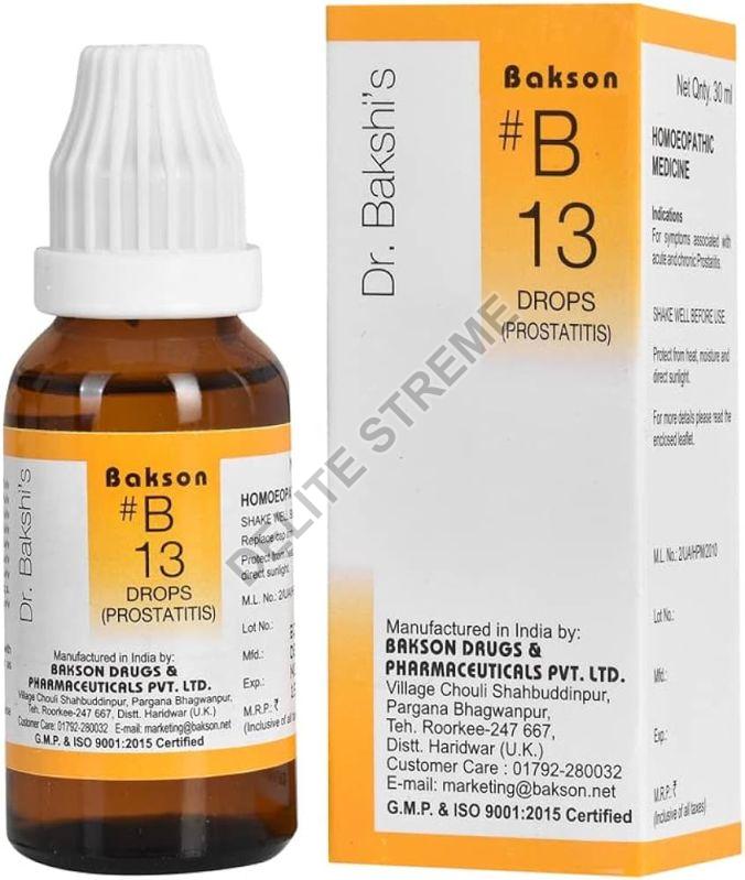 Bakson B13 Prostatitis Drops, Packaging Size : 30ml