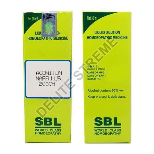 SBL Aconitum Napellus Dilution 200 CH, Packaging Size : 30ml