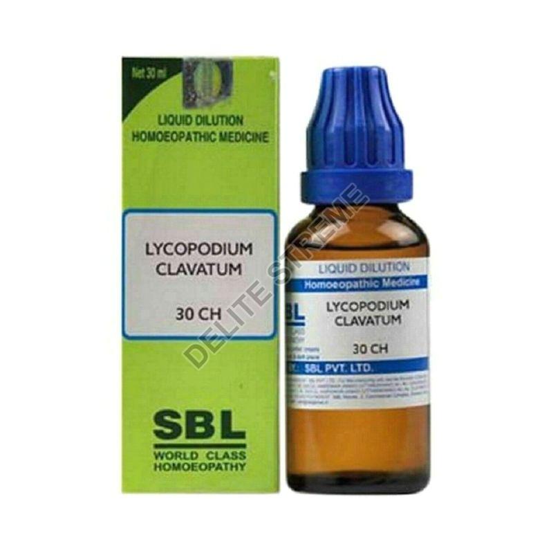 SBL Lycopodium Clavatum Dilution 30 CH, Packaging Size : 30ml