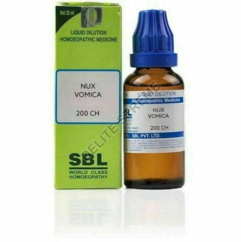 Liquid SBL Nux Vomica Dilution 200 CH, Packaging Size : 30ml