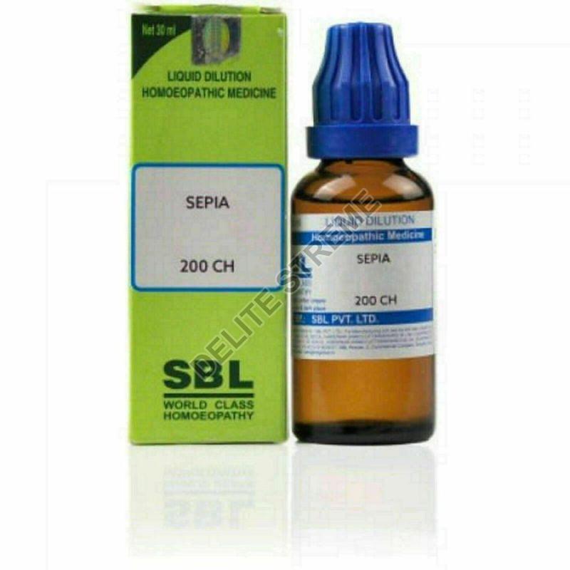 Liquid SBL Sepia Dilution 200 CH, Packaging Size : 30ml