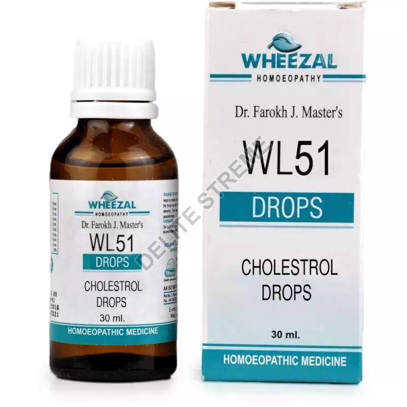 Wheezal WL 51 Cholesterol Drops, Packaging Size : 30ml