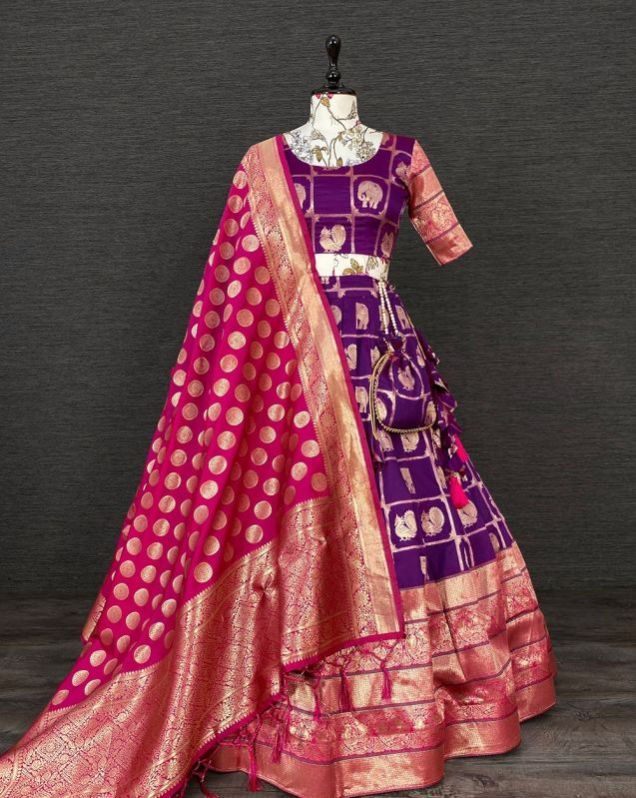 Jacquard Paithani Lehenga Choli