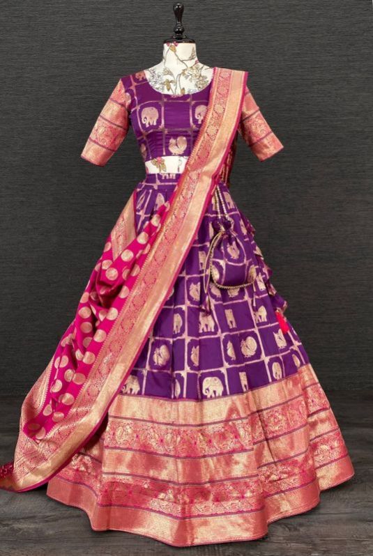 Jacquard Paithani Lehenga Choli