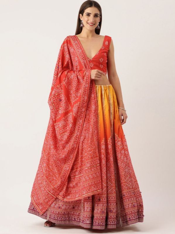 Vaishali Silk Printed With Gota Patti and Tassels Work Lehenga Choli