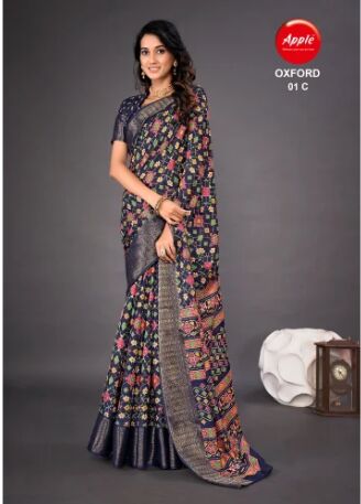 Apple lifestyle 500gm Printed dola silk saree, Occasion : Festive Wear
