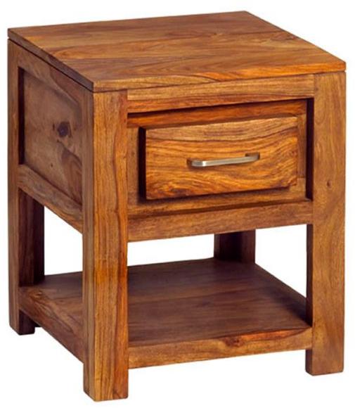 Brown Rectangular Carved Polished Wooden Side Table, for Office, Hotel, Home