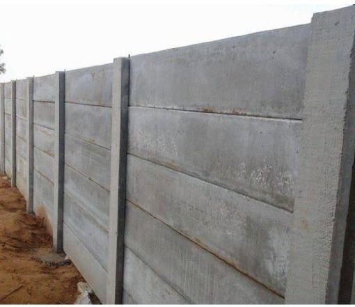 Grey Rectangle Polished RCC Finished Wall, for Construction, Size : Standard