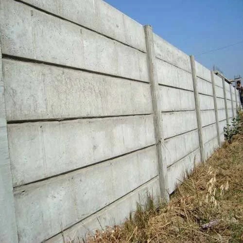Grey Rectangle Polished RCC Prefabricated Wall, for Construction, Size : Standard