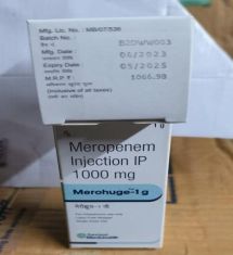 Transparent Merohuge-1g 1000 Mg Meropenem Injection, For Iv Use Only, Purity : 99%