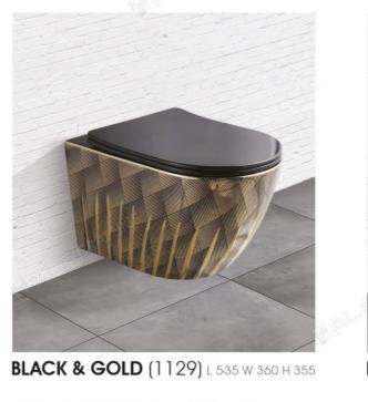Black & Gold (1129) Water Closet, For Toilet Use, Size : Standard