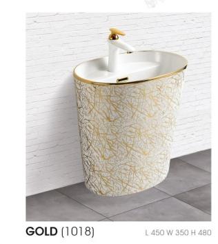 Gold (1018) One Piece Basin, For Home, Hotel, Restaurant, Style : Modern