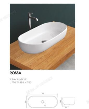 White Iceberg Plain Polished Ceramic Rossa Wash Basin Tt, For Home, Hotel, Restaurant, Style : Modern