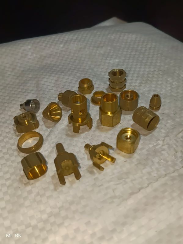 Yellow nickle brass precision turned components, for Industrial Use, Size : Customize