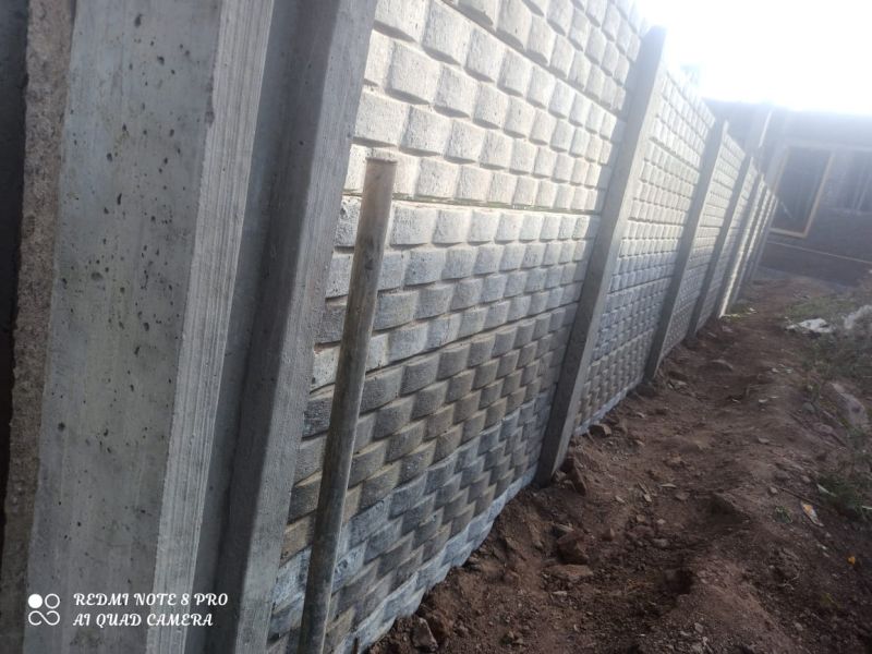 Antique Panel Build Polished Plain cement wall, Shape : Rectangular
