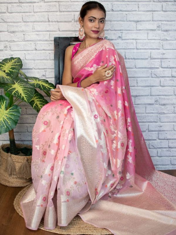 Semi georgette dyeable saree, Packaging Type : Polythin