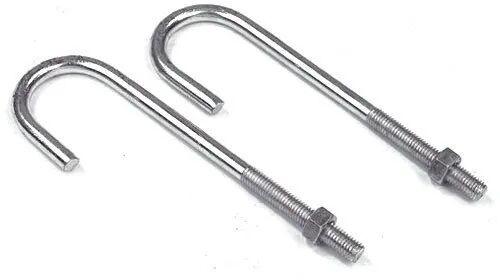 UB Engineering Iron j type foundation bolt, for Earthing, Color : Silver