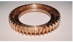 Polished Bronze Gears, for Industrial Use, Shape : Round