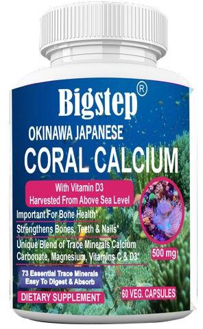 Coral Calcium With Vitamin D3 Capsules, Packaging Type : Bottle