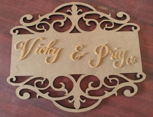 Rectangular Wooden Welcome Board, Color : Brown