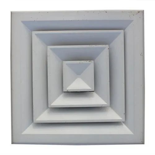 White Square Polished Metal Industrial Air Diffuser, Feature : Fine Finishing, Heat Resistance