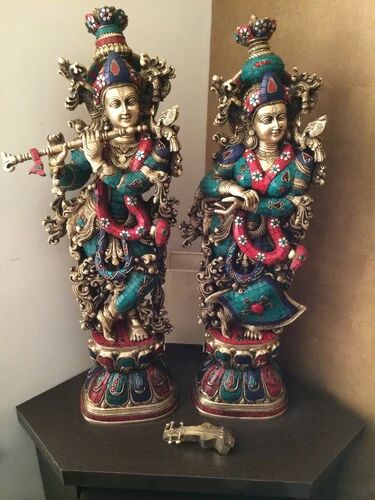 radha krishna statues